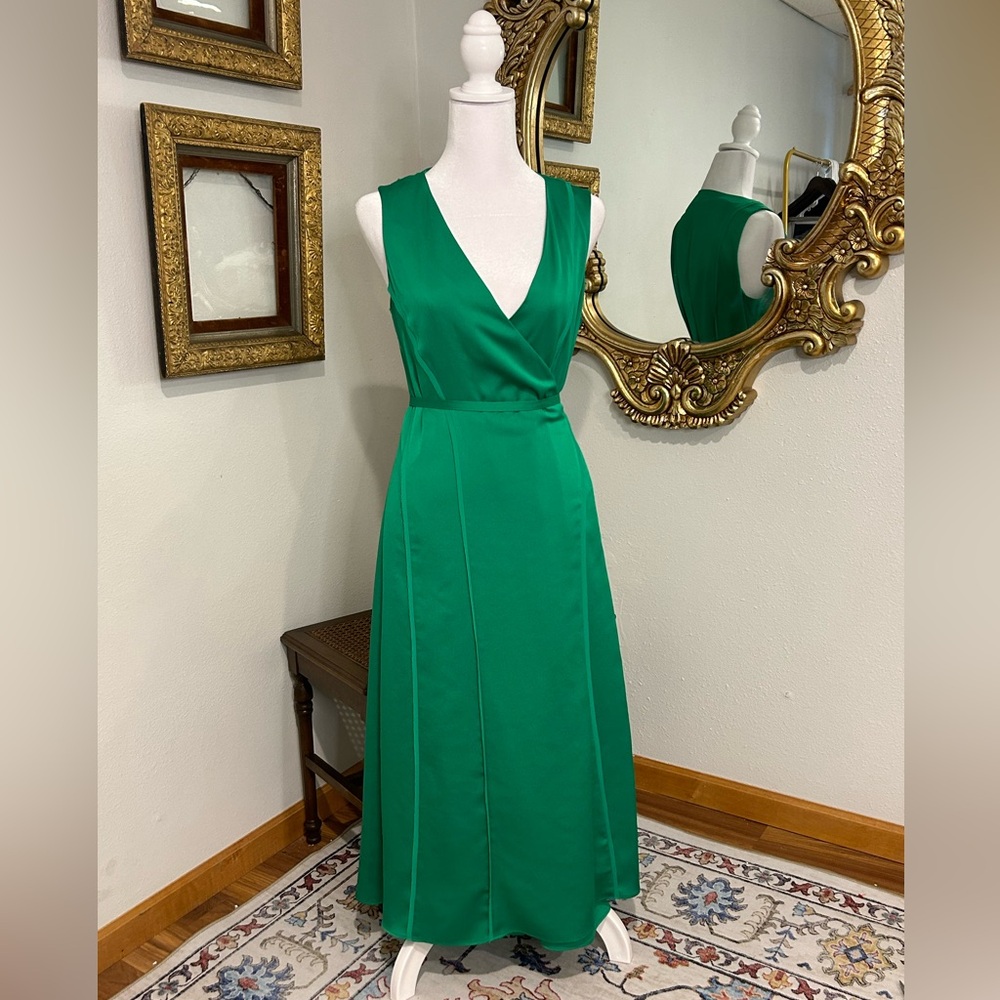 Banana Republic Green Wrap Dress Size Small